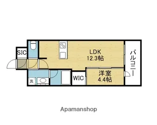 ロイヤルパークヒルズ上町【802号室】の間取り