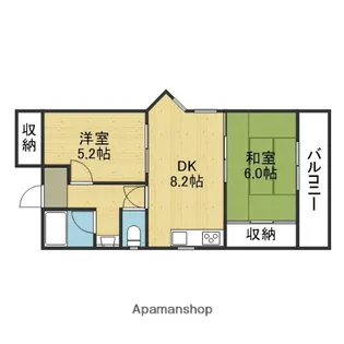 ライフイン上汐【201号室】の間取り
