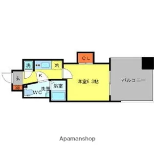 SERENITE本町エコート【1107号室】の間取り