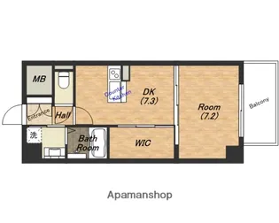 グランデカワノシャーメゾン【6階】の間取り