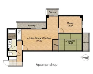 ベルンガーデン東平【7階】の間取り