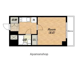 ライオンズマンション上六【203号室】の間取り