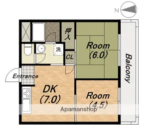 セヴィア谷町【6階】の間取り