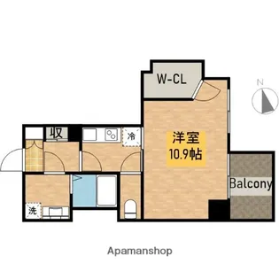 エグゼ難波東【7階】の間取り