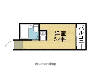 パークサイド上本町駅前【606号室】の間取り
