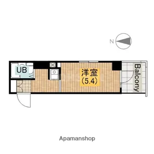 パークサイド上本町駅前【608号室】の間取り