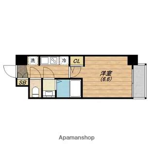 SERENiTE谷四【4階】の間取り