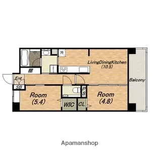 LE・SEL上町台【807号室】の間取り