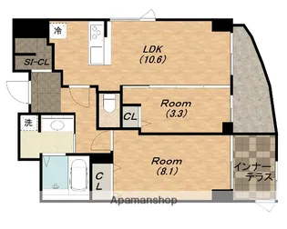 ナチュール天王寺【4階】の間取り