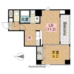 ルリーフ真法院【4階】の間取り