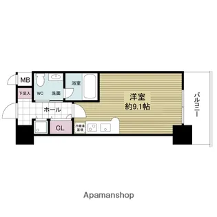 ISM谷町六丁目【3階】の間取り
