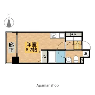 KDXレジデンス本町橋【1105号室】の間取り