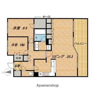 カスタリア上町台【13階】の間取り