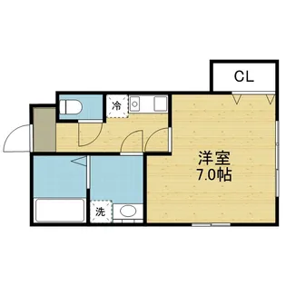 五條ハイツ【4階】の間取り
