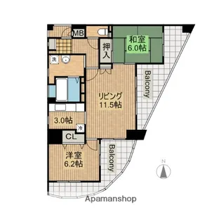 VIVO松ヶ鼻【2階】の間取り