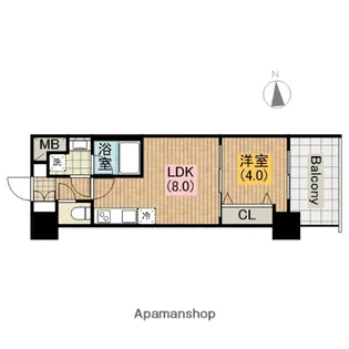 アーバネックス真田山【6階】の間取り