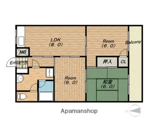 レジデンスハイビレッジ【1002号室】の間取り