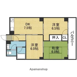 レジデンスハイビレッジ【201号室】の間取り