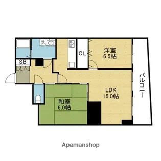 グランフェルティ夕陽ヶ丘【306号室】の間取り