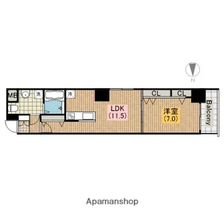 オブリオポルタ上町台【3階】の間取り