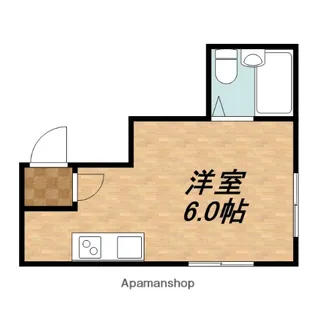 谷六ロイヤルハイツ【409号室】の間取り