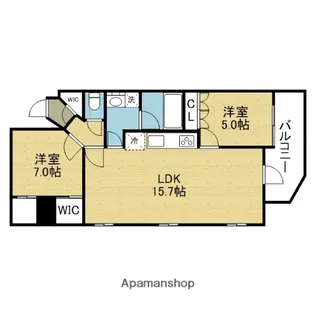 レ・ジェイドイクス【12階】の間取り