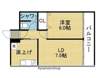 第一森ノ宮中央ハイツ【6階】の間取り