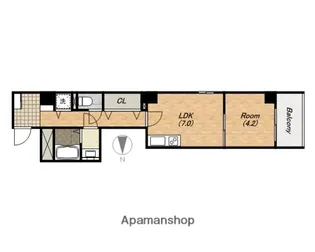 COZY上汐【201号室】の間取り