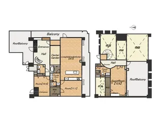 ロイヤルパークス桃坂【14階】の間取り