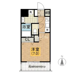 ラシーヌ瓦屋町【3階】の間取り