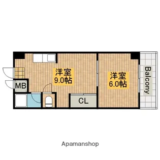 シャトー冨士【4階】の間取り