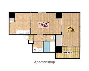 サラベルナール夕陽丘【3階】の間取り