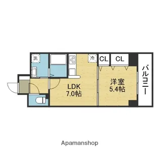 カナセ上汐町【6階】の間取り