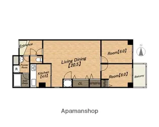 大宝 ルグラン上本町【701号室】の間取り