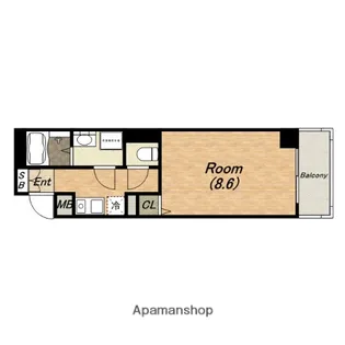 URESIDENCEUESHIO【102号室】の間取り