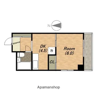 西川ビル【402号室】の間取り
