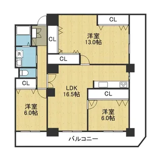 うえほんまちハイハイタウン【15階】の間取り