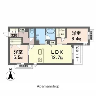 WITH PLUS 天王寺区舟橋町【3階】の間取り