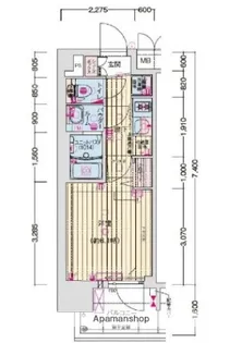 プレサンスOSAKA東成中本ハーヴィル【706号室】の間取り