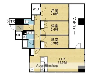 3LDKの間取り画像