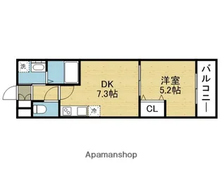 アート北巽【104号室】の間取り
