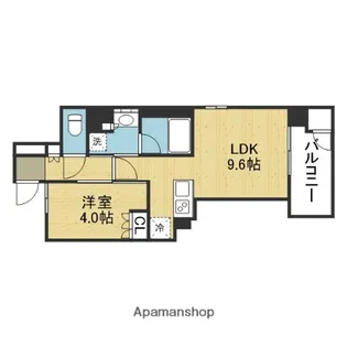 レ・ジェイド上本町【8階】の間取り