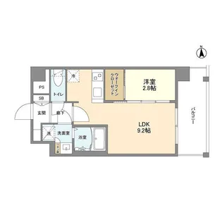 シャテーニュ上本町【0703号室】の間取り