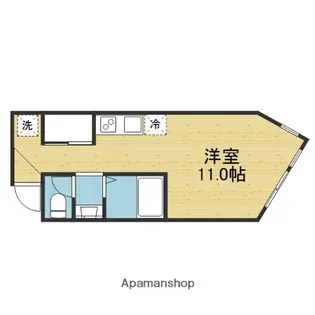 ピークショア難波東【201号室】の間取り