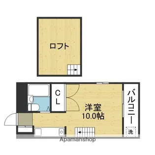 シェトワ北河堀【301号室】の間取り
