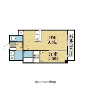 フォーゼ東小橋【102号室】の間取り