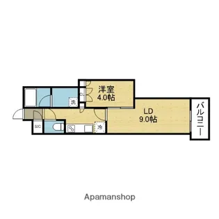 ブランズ大阪松屋町【14階】の間取り