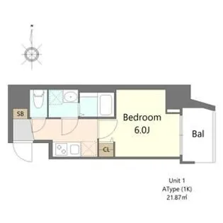 S-RESIDENCE小阪azure【13階】の間取り