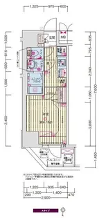 プレサンス天王寺 勝山【0204号室】の間取り