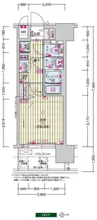 プレサンス深江橋ラヴィゲート【9階】の間取り